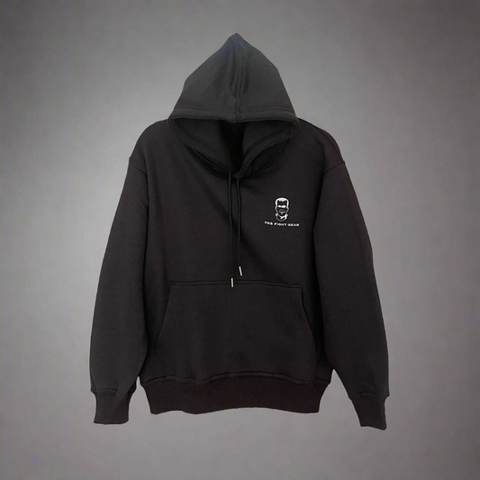 THS Fight Gear sweat now shine later black lightweight active hoodie sweatshirt cotton blend front