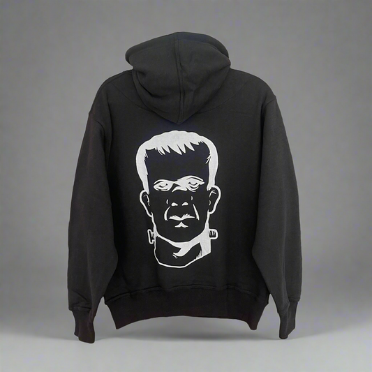 THS Fight Gear THS Logo lightweight active black hoodie sweatshirt cotton blend back