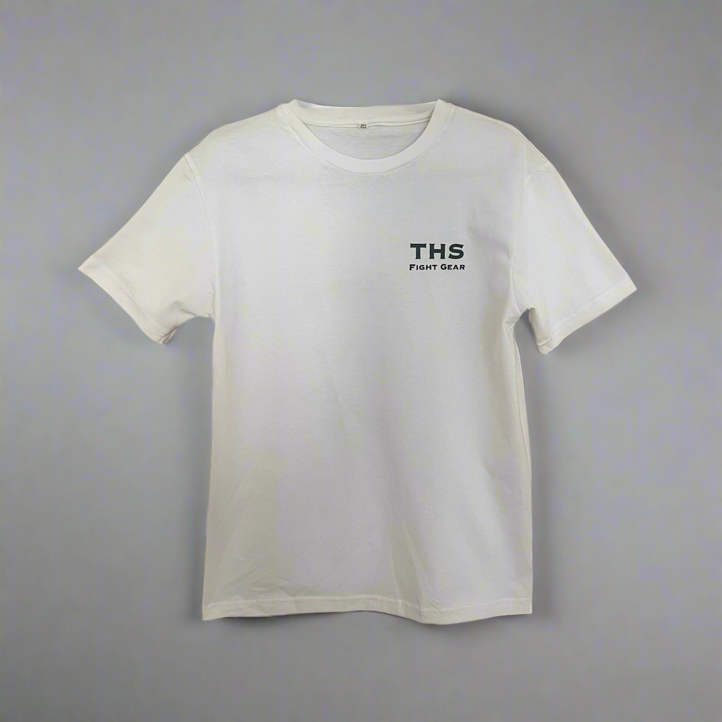 THS Fight Gear THS Logo 100% cotton T-shirt white front