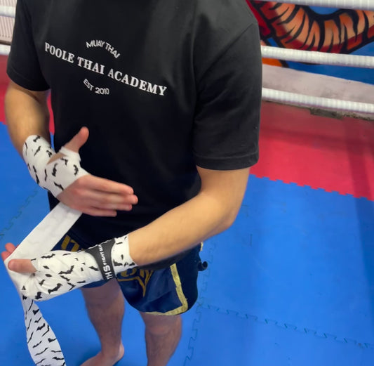 Muay Thai & Boxing Hand Wraps 4.5 metres - (White/Bats)
