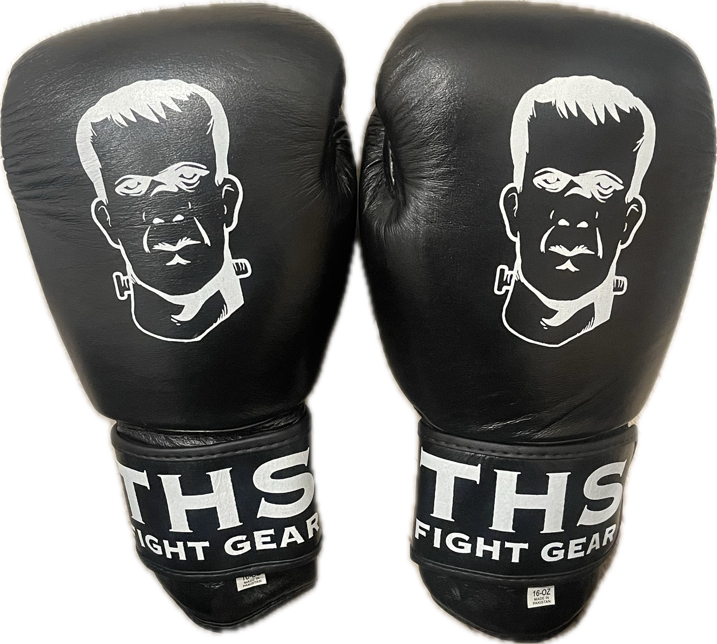 THS Logo Boxing Gloves (Black) - Real Leather