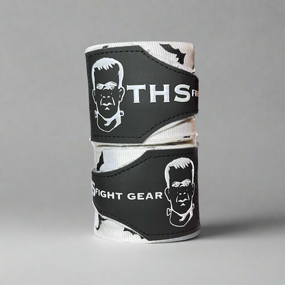 Muay Thai & Boxing Hand Wraps 4.5 metres - (White/Bats)