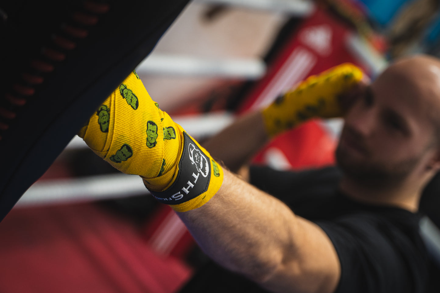 Muay Thai & Boxing Hand Wraps 4.5 metres - (Yellow/Frankenstein Monster)