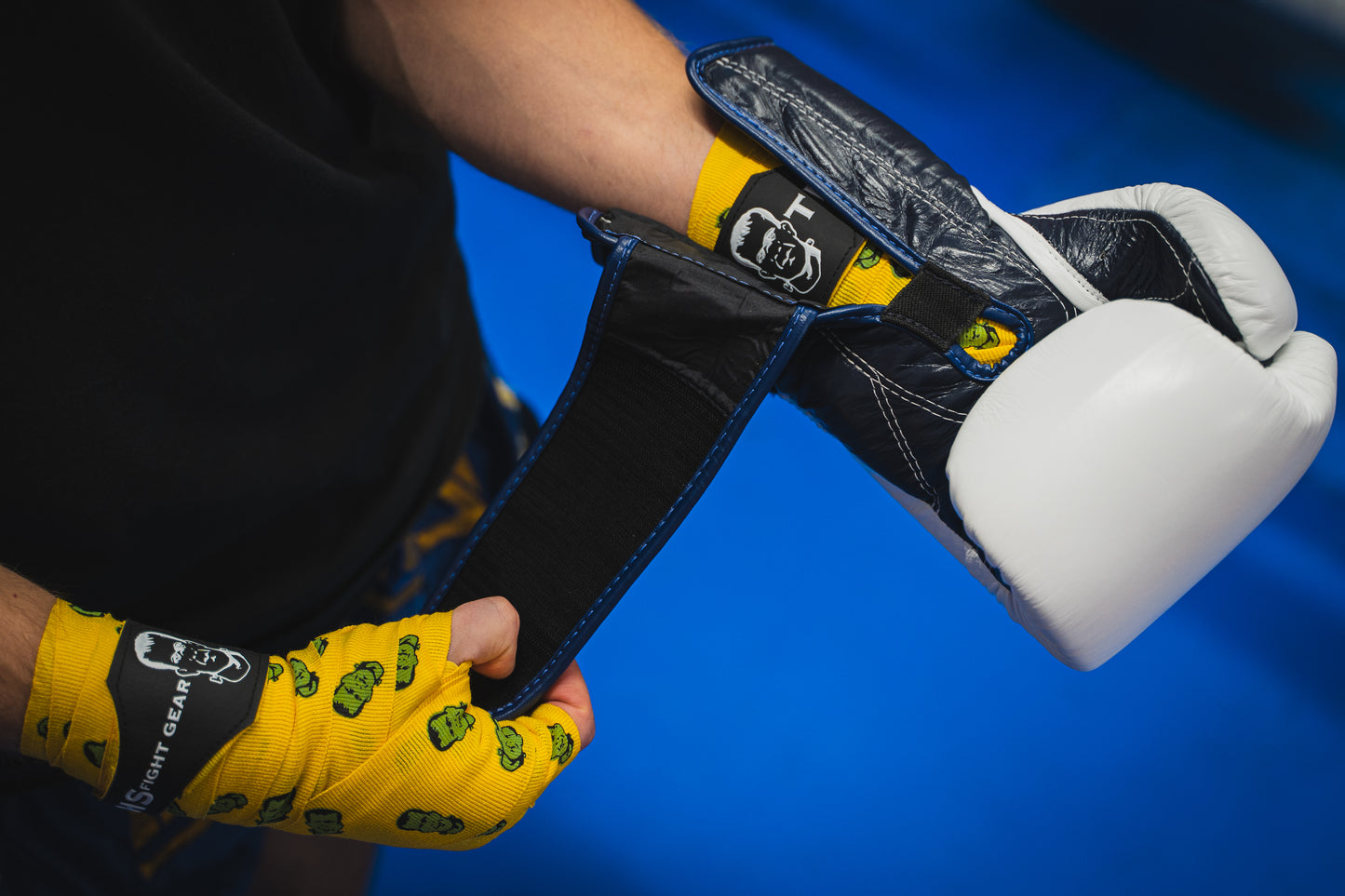 Muay Thai & Boxing Hand Wraps 4.5 metres - (Yellow/Frankenstein Monster)