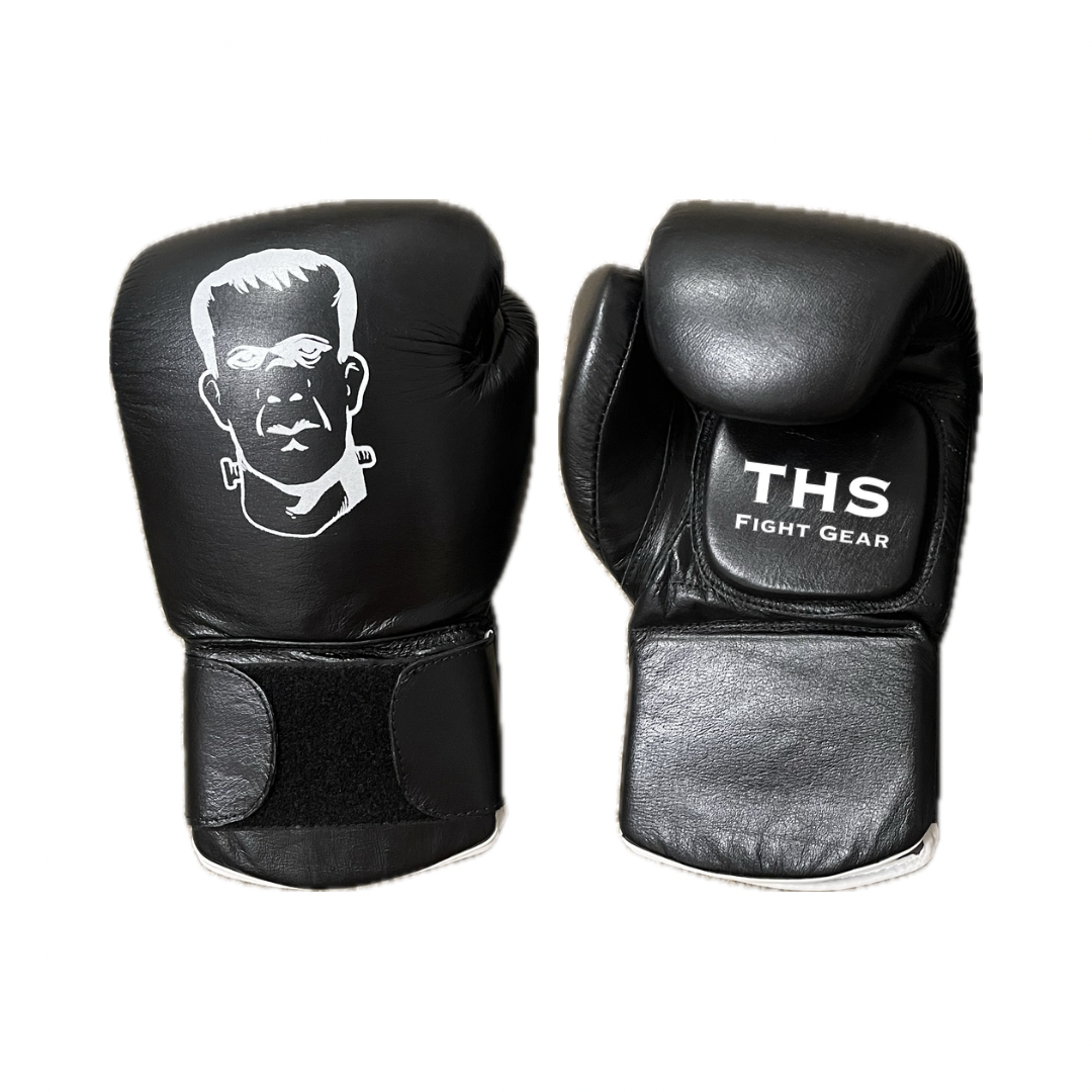 THS Fight Gear Coach Focus Mitt Gloves (Black) - Real Leather