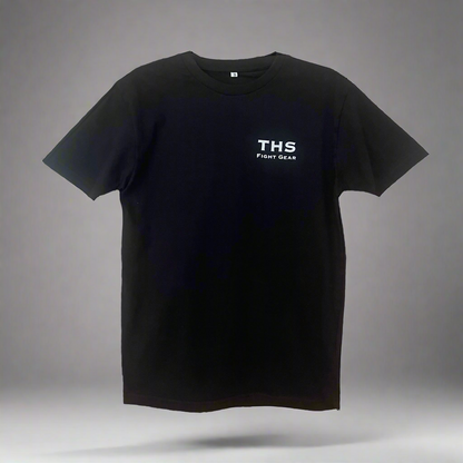 THS Fight Gear THS Logo 100% cotton T-shirt black Frankenstein face back