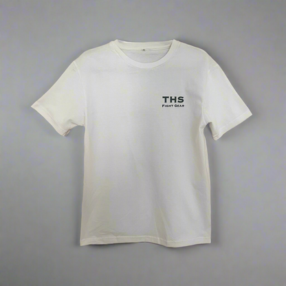 THS Fight Gear THS Logo 100% cotton T-shirt white front